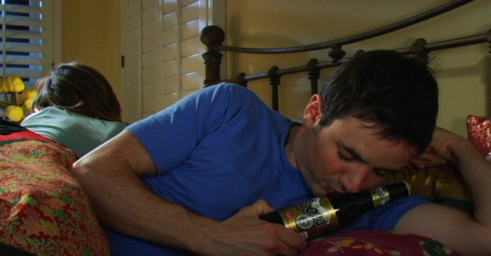 rory kozoll as the alcoholic who loves his beer more than his wife