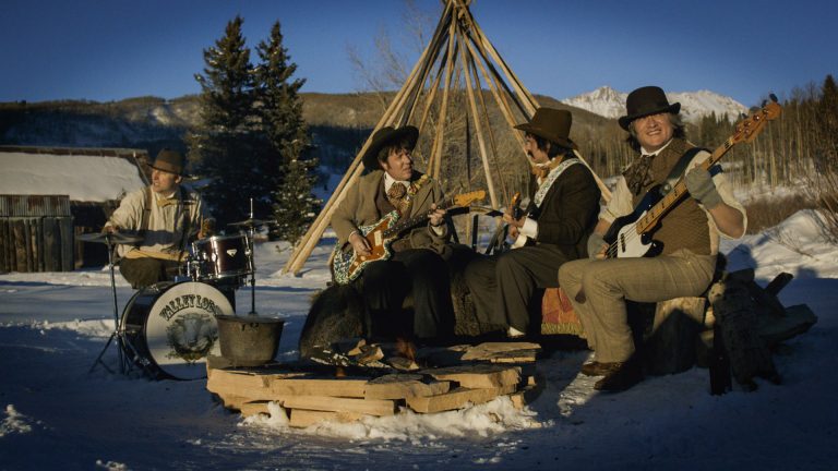 Valley Lodge perform Kiss Me I'm Drunk at Dunton Hot Springs resort covered in snow for their music video shoot