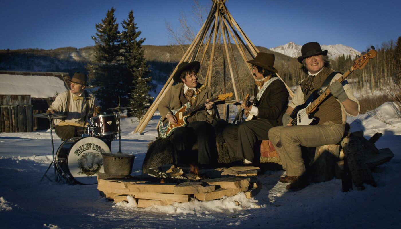 Valley Lodge perform Kiss Me I'm Drunk at Dunton Hot Springs resort covered in snow for their music video shoot