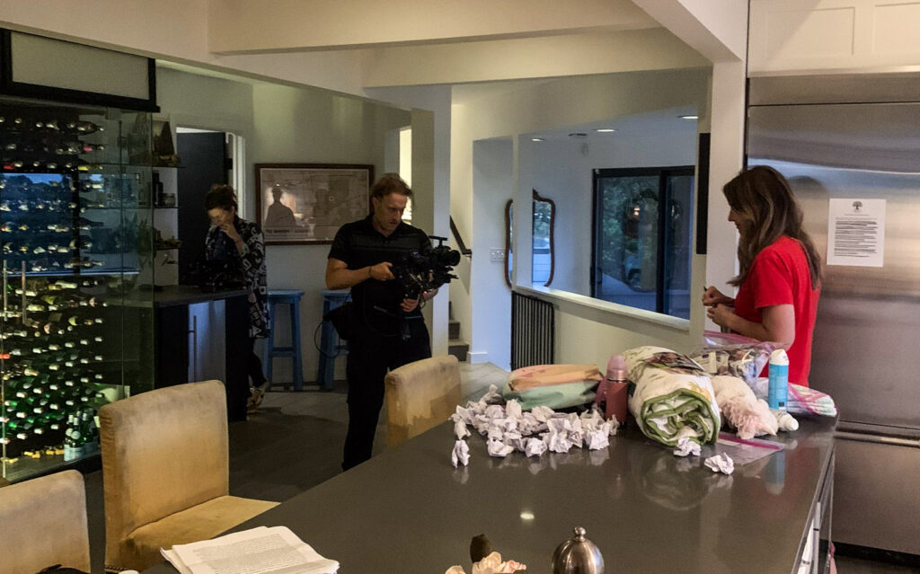Dustin operating the Ronin for the final shot of Earthquake Note