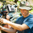 Behind the scenes of Act Naturally Cinematographer Dustin Pearlman smiling while operating HVX-200 with Letus35 Adaptor