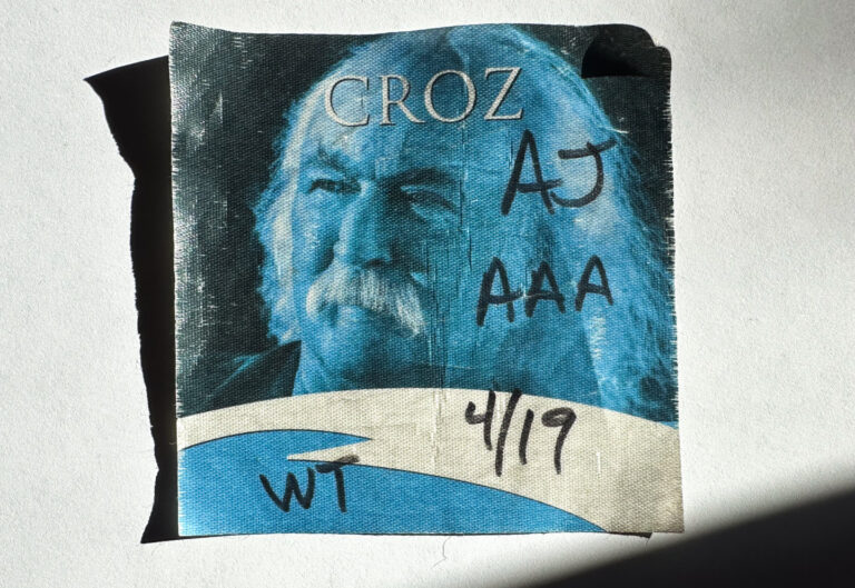 All access pass from David Crosby's 2017 show at The Wiltern in Los Angeles