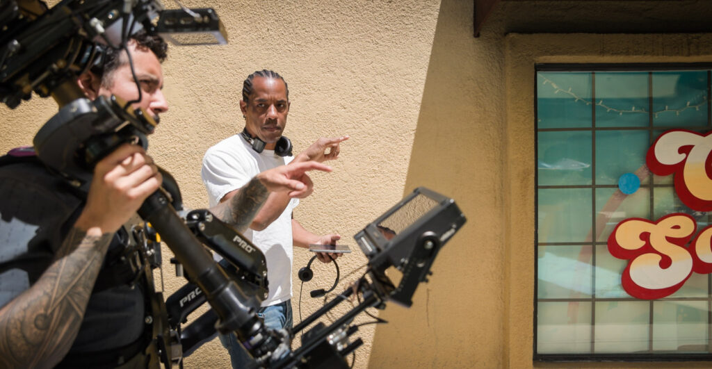 Behind the scenes from Børn commercial of Desmond directing the Steadicam operator