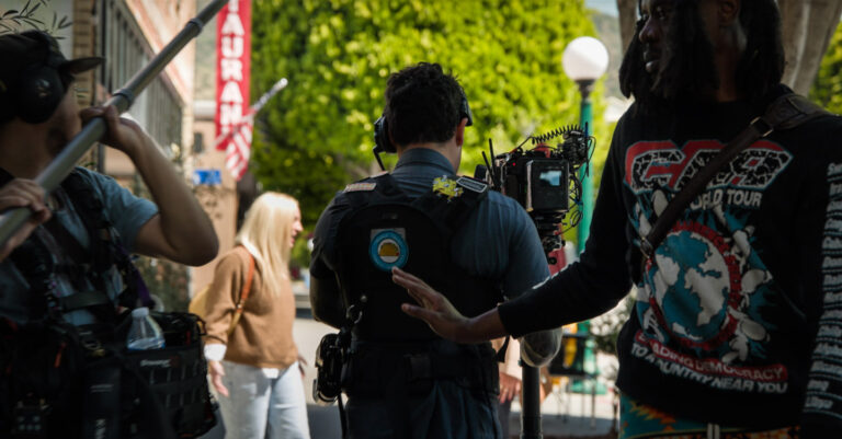 Steadicam Operator James Marin SOC on the set of Born