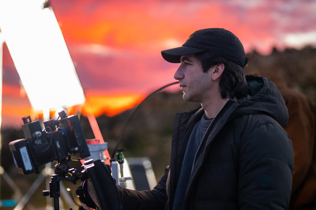 From the set of Illegal Aliens, Mike Justin pulls focus